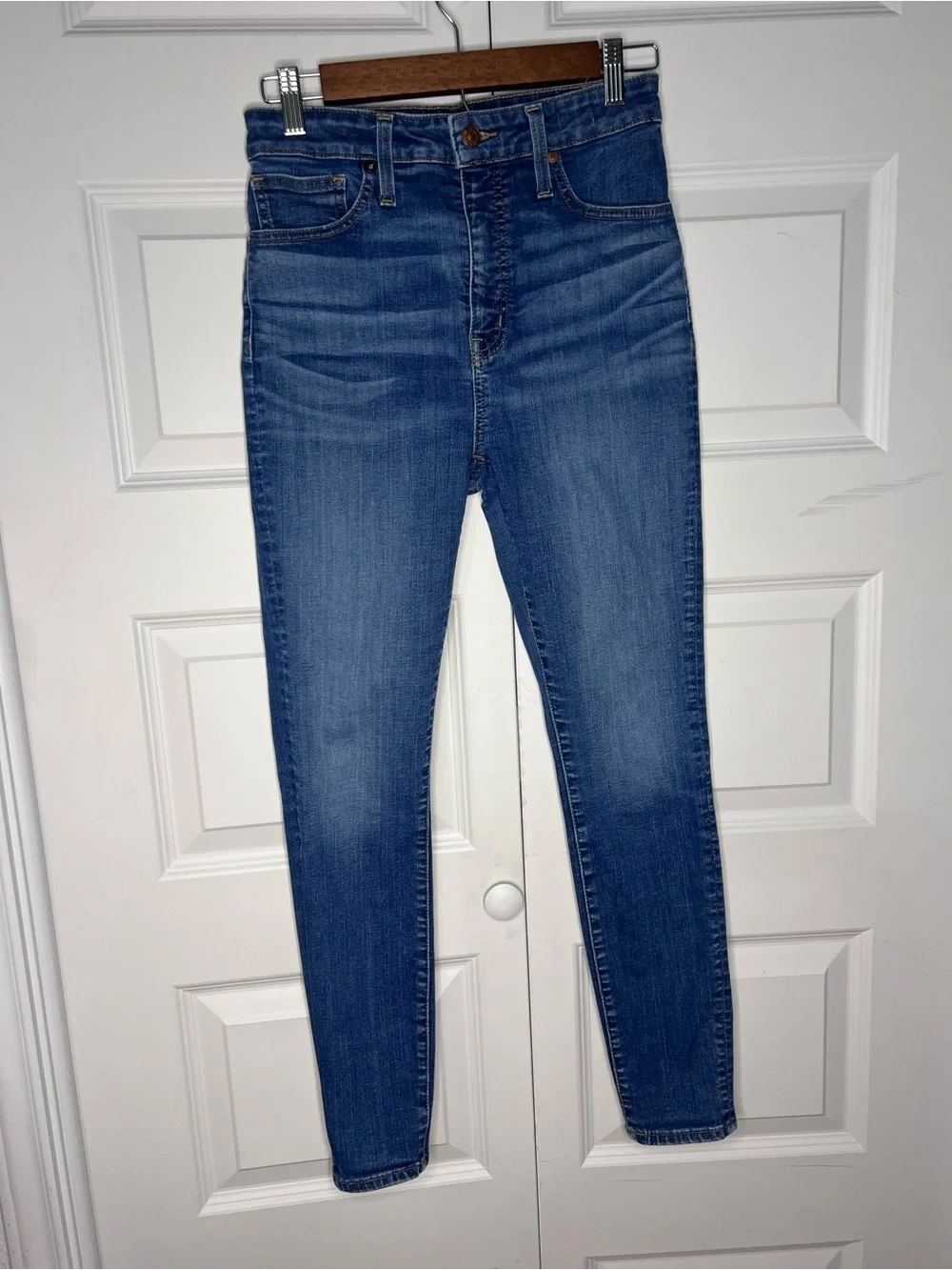 Madewell Curvy High Rise Skinny Jeans Women’s 28 Medium Wash Stretch